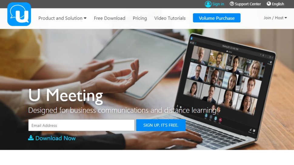 Website screenshot for U Meeting