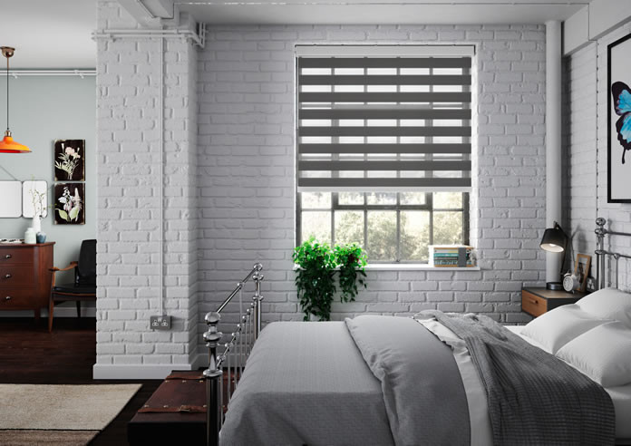 Origin day night blinds in Pewter from 247 Blinds