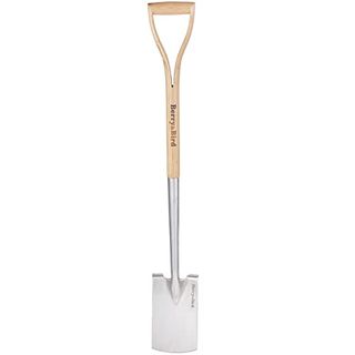 Berry&bird Garden Digging Spade, 41" Stainless Steel Square Border Spade, Heavy Duty European Shovel With D-Grip Handle, Traditional English Style Flat Shovel for Digging, Yard Work, Transplanting