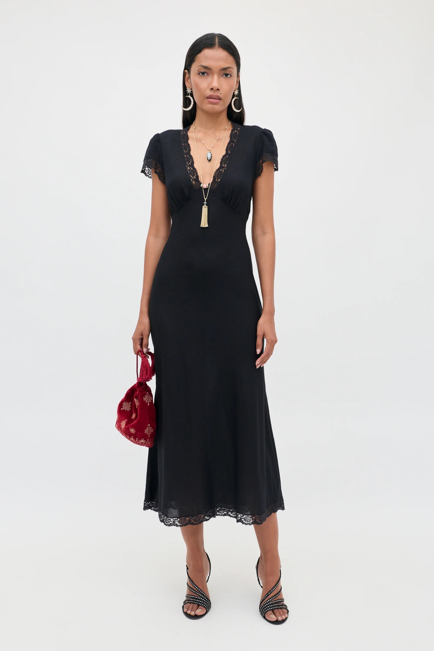 rixo, Clarice Linen Midi Dress