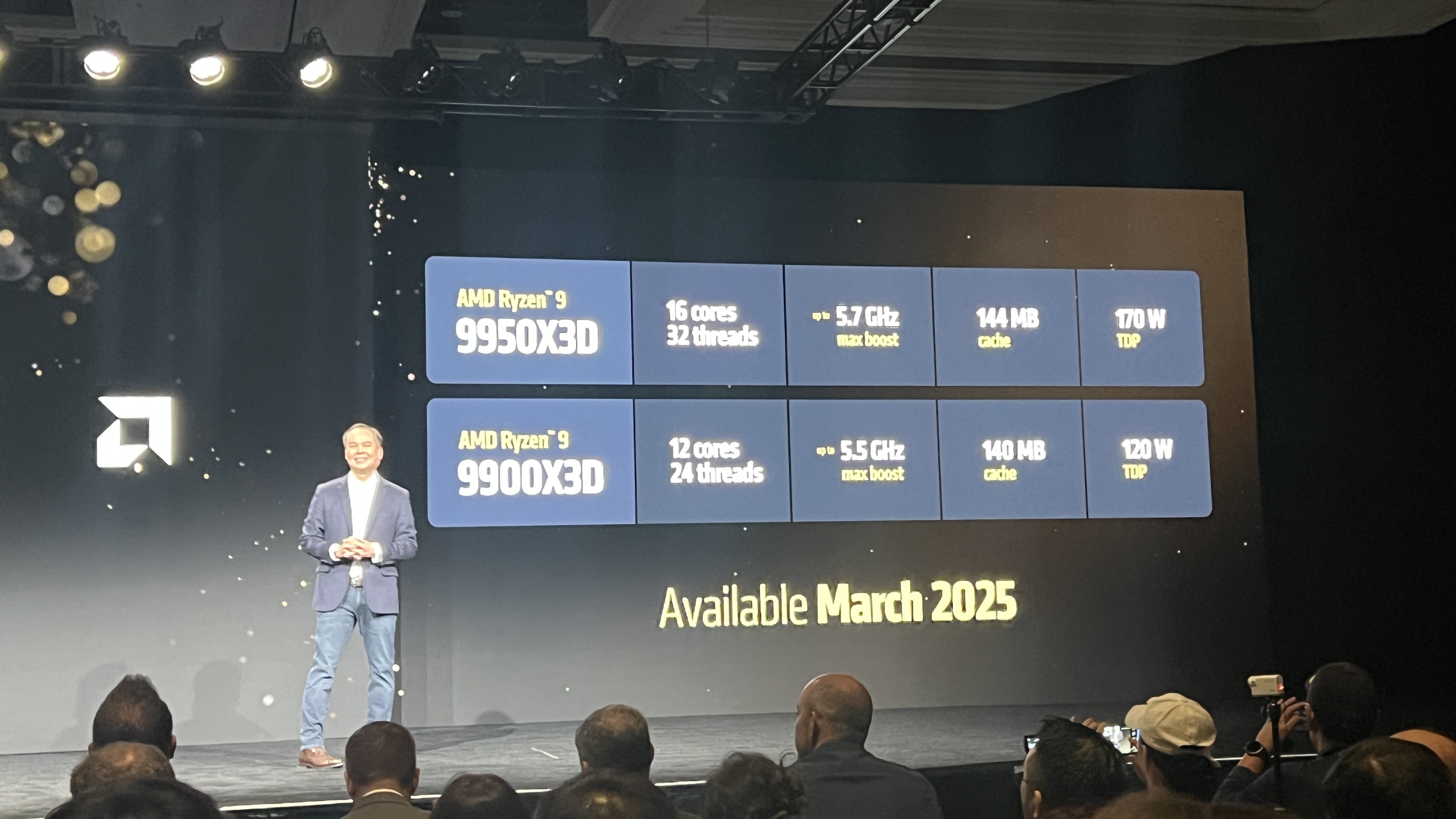 An AMD executive presenting at CES 2025