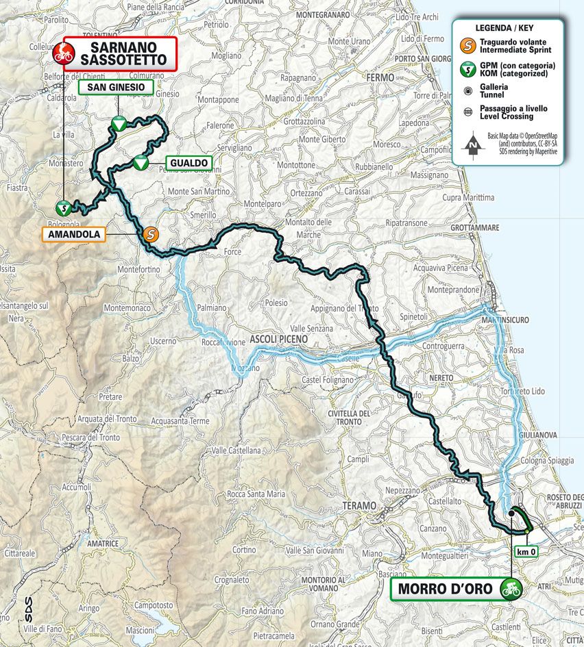 Maps and profiles of the 2023 Tirreno-Adriatico
