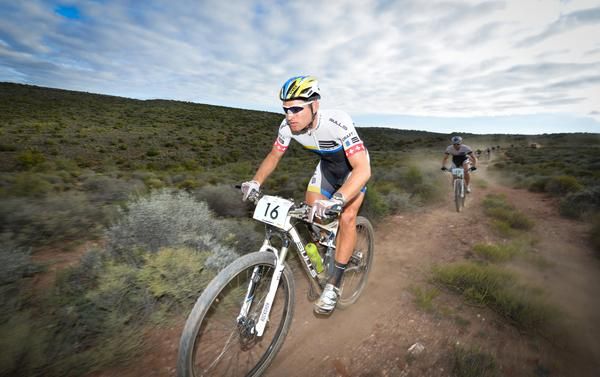 Urs Huber of Team Bulls secured victory in his first Attakwas Extreme mountain bike marathon on Saturday, shattering the course record in the process.