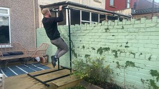 Author performs a pull-up