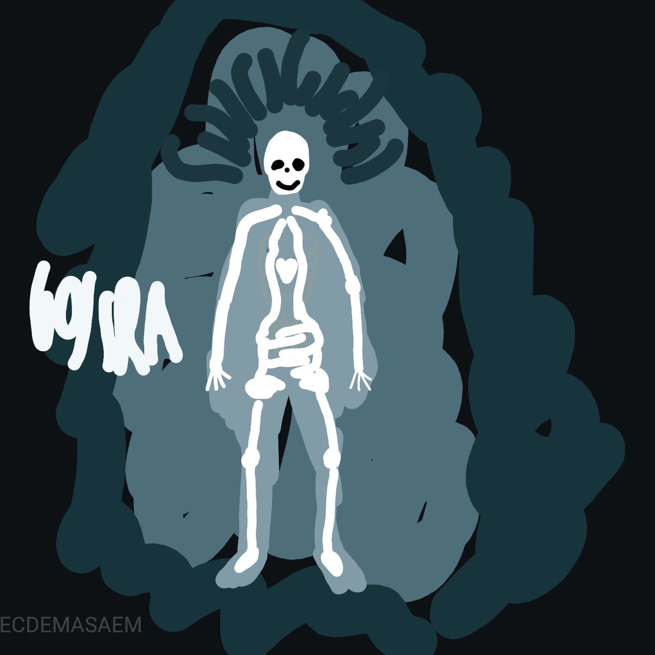 Gojira art in MS Paint