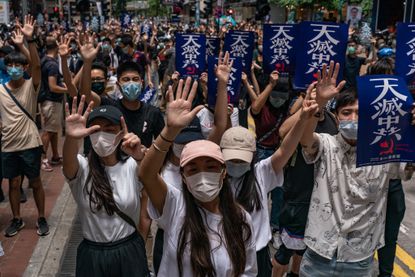 Protest in Hong Kong.