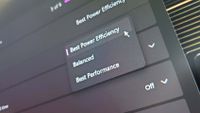 Shot of a monitor screen with the Windows 11 power settings open on it
