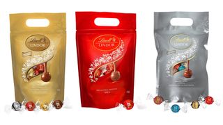 A collage of Lindor Lindt Truffle bags