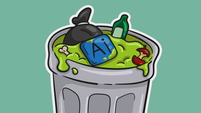 art of a bin with AI chucked in it