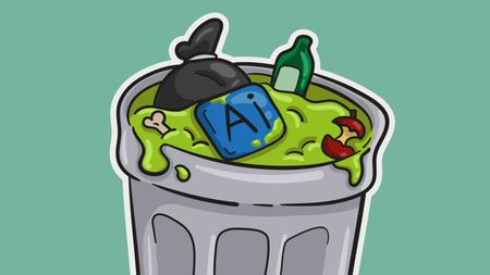 art of a bin with AI chucked in it