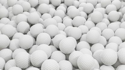 pile of golf balls