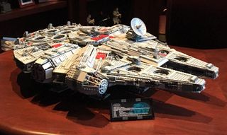 Lego's 2007 UCS Millennium Falcon, which this writer built a long time ago in a city far, far away.