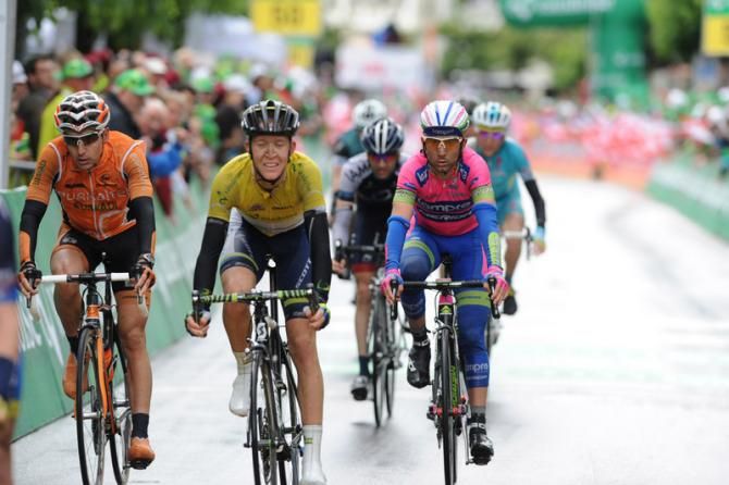 Cameron Meyer (Orica GreenEdge) crossed the finish line in 18th place