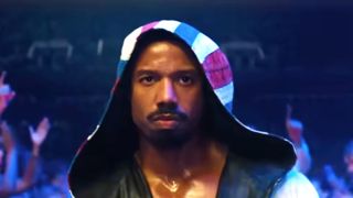 Adonis Creed (Michael B. Jordan) entering the arena in Creed III