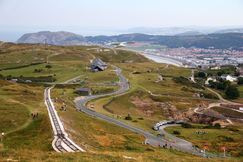 LLANDUDNO SEPTEMBER 08 A general view of the The Great Orme a limestone headland on the north coast of Wales during the 17th Tour of Britain 2021 Stage 4 a 210km stage from Aberaeron to Great Orme Llandudno 1306m TourofBritain TourofBritain on September 08 2021 in Llandudno United Kingdom Photo by Alex LiveseyGetty Images