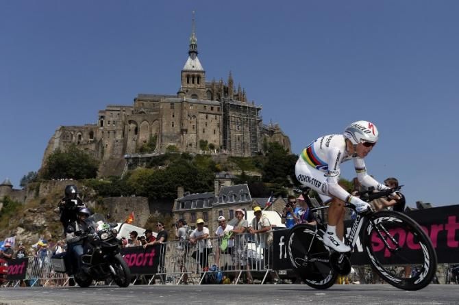 Tony Martin (Omega Pharma Quick Step) on his way to winning stage 11