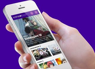 Funimation app interface on iPhone