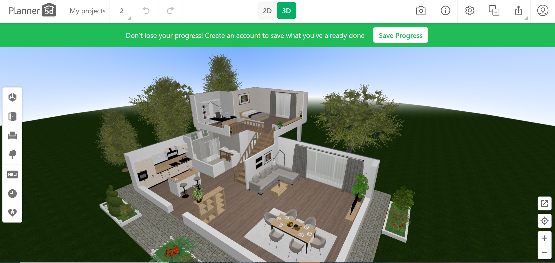 an example house build from home design app planner 5d