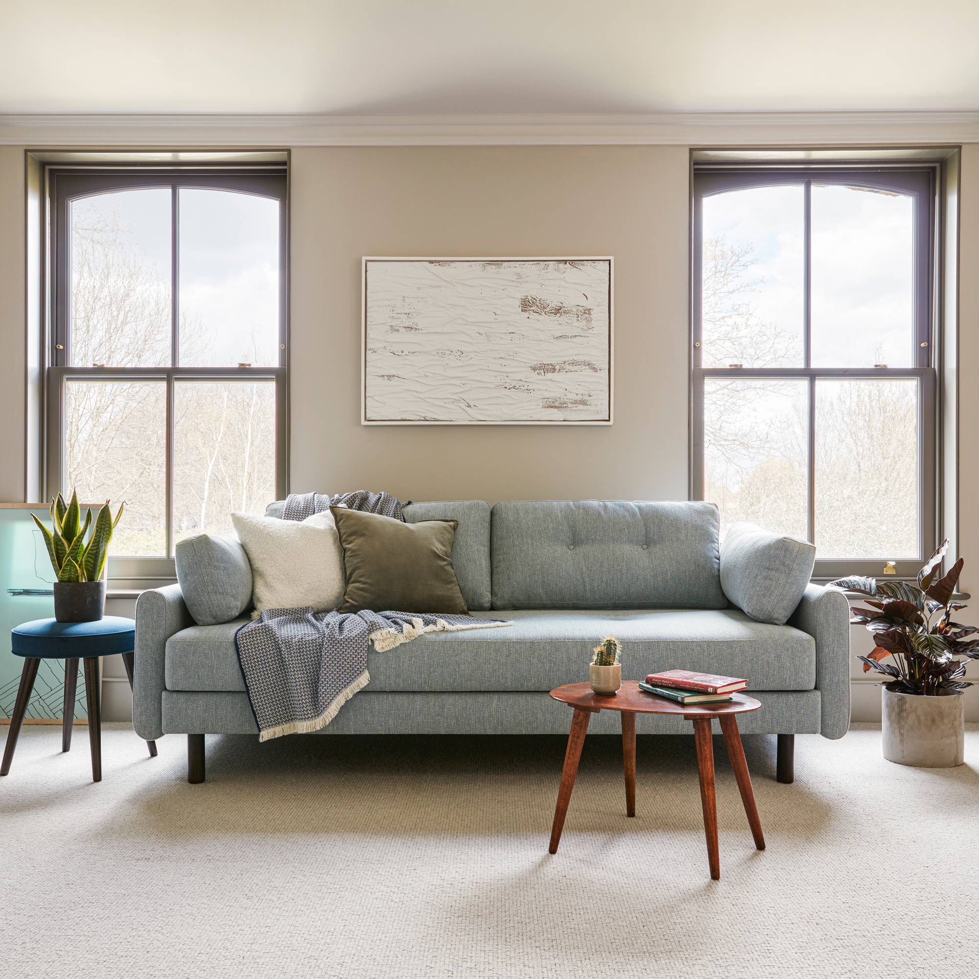 A Swyft sofa bed in a living area