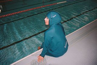 Muslim Sisterhood: A model wears a sports hijab to swim