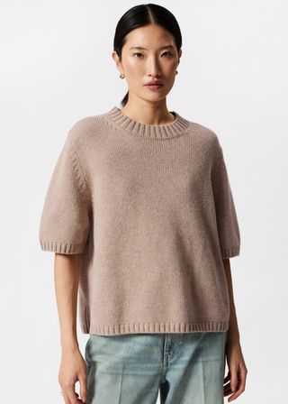 Cashmere-Blend Knit T-Shirt