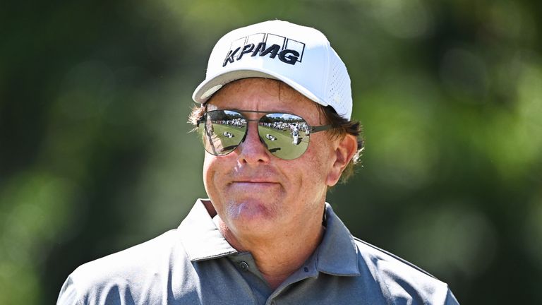 Phil Mickelson smiles