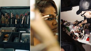 Close-ups of Da'Vine Joy Randolph's glam process for the 2025 Oscars including her hair and makeup