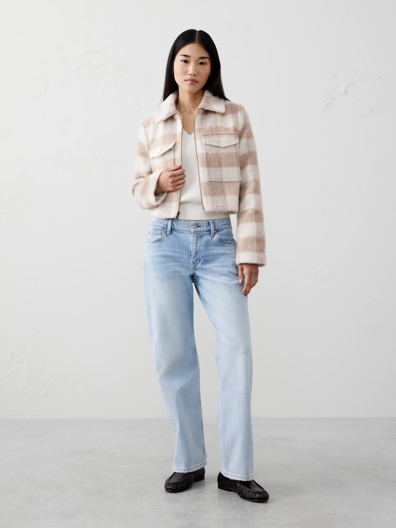 Plaid Boucle Cropped Jacket