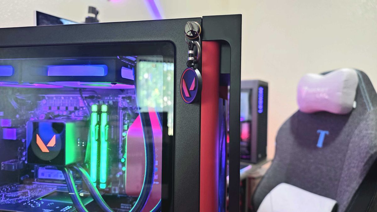 Image of the HP OMEN 35L VALORANT Limited Edition pre-built desktop gaming PC.