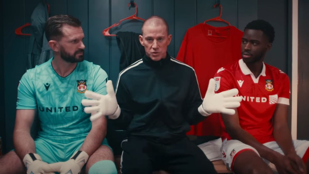 Channing Tatum appears in a 2025 Super Bowl commercial with Ryan Reynolds and Rob McElhenny&#039;s Wrexham AFC.