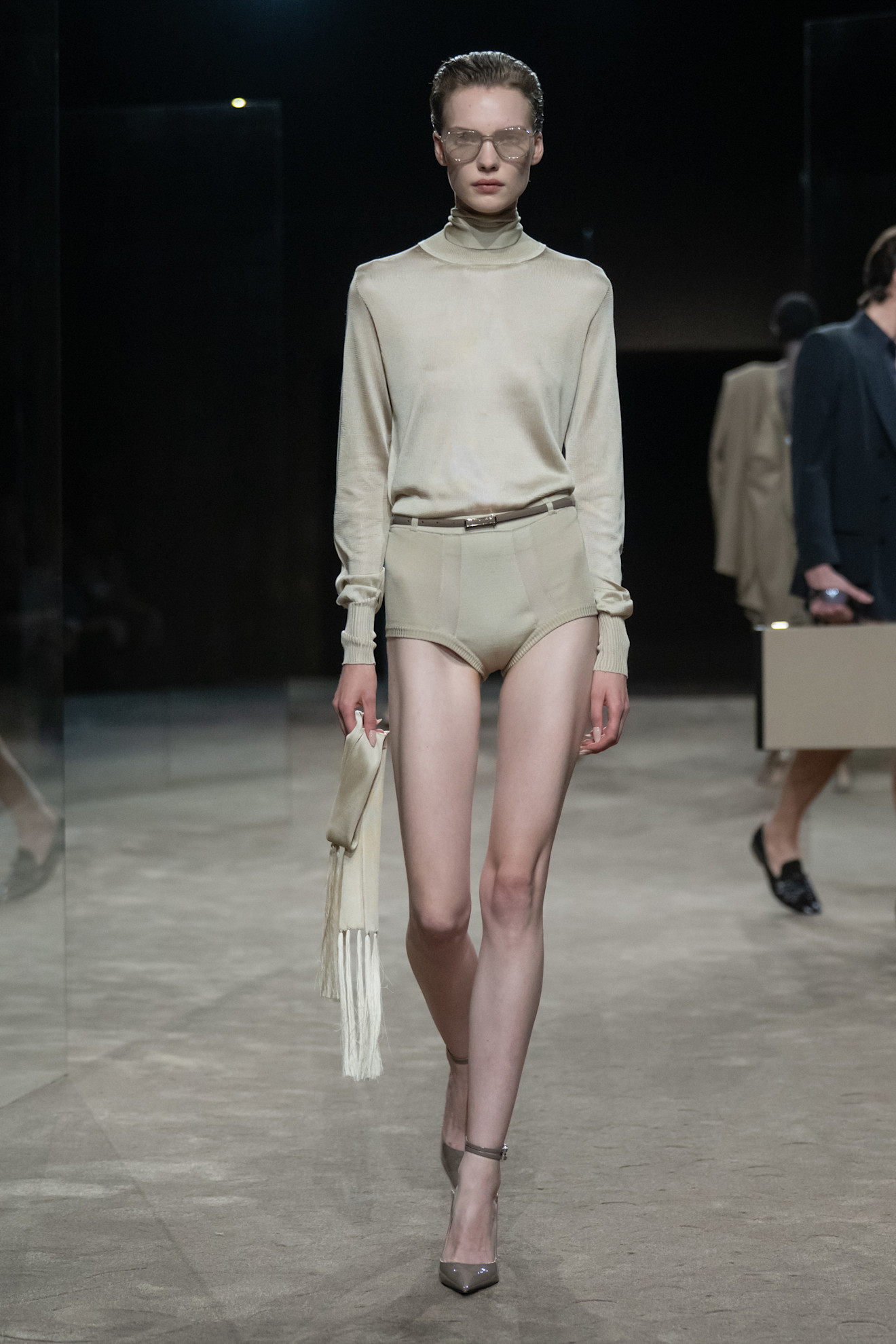 a model at the tom ford spring 2027 show.