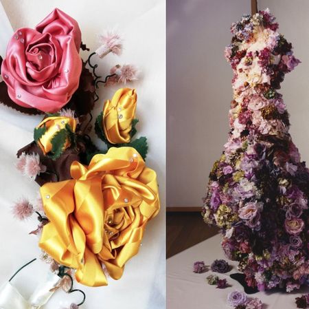 Pink, Clothing, Dress, Purple, Fashion, Fashion accessory, Textile, Fashion design, Plant, Flower, 