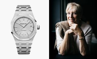 Royal Oak Frosted Gold is also created in white gold watch designer Jacqueline Dimier