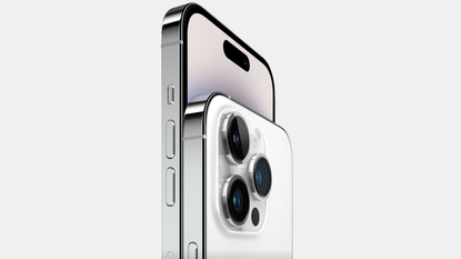Apple iPhone 14 Pro Max in silver colorway