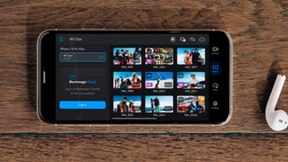 Blackmagic Camera app running on an iPhone