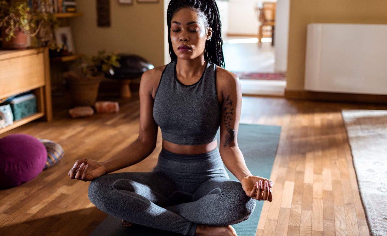 Woman meditating