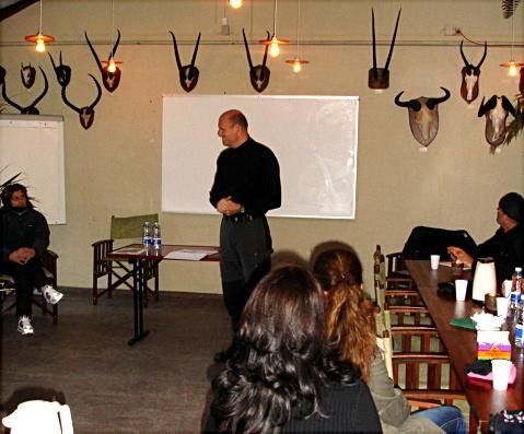 Bjarne Riis enjoying the attention of his female audience