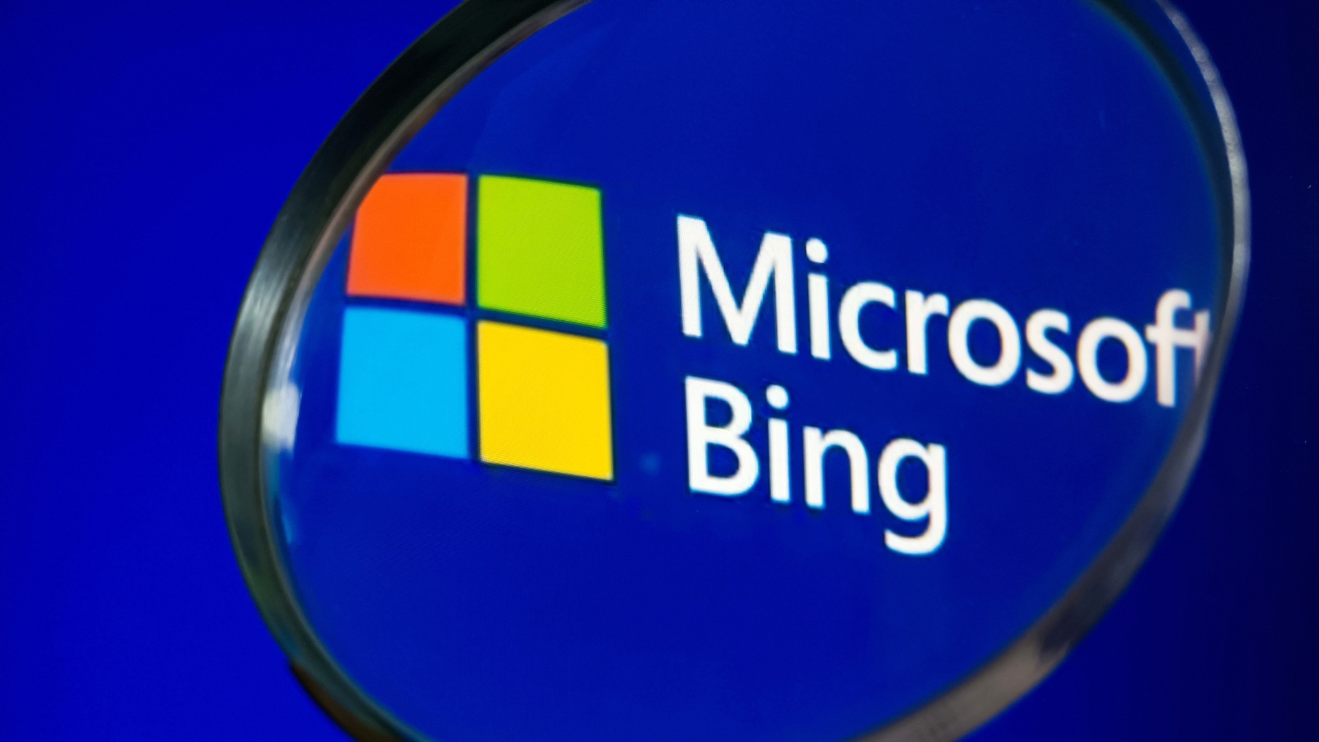 Microsoft logo with Bing text