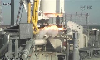 Antares Rocket Fires Up, Jan. 9, 2014