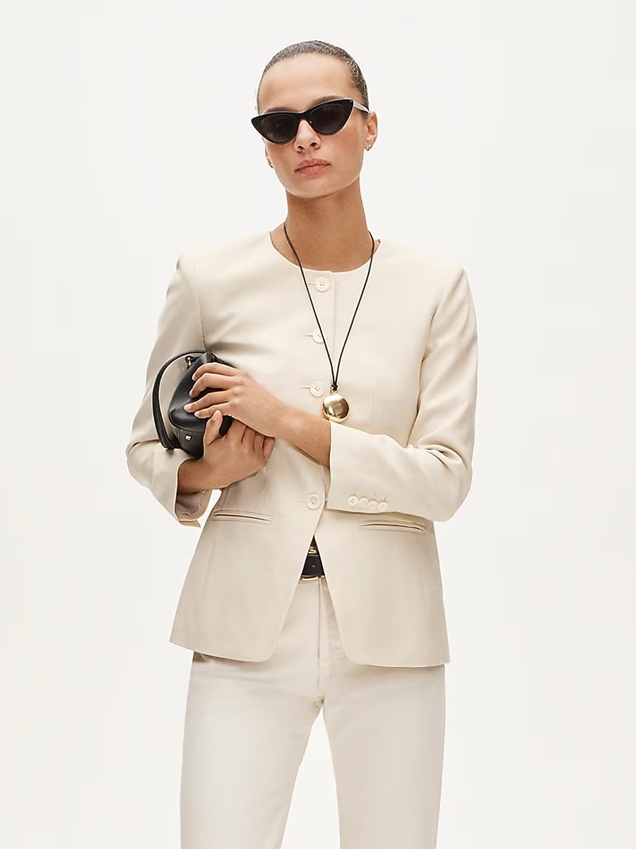 J.Crew, Margeaux Lady Jacket in Gramercy Linen Blend