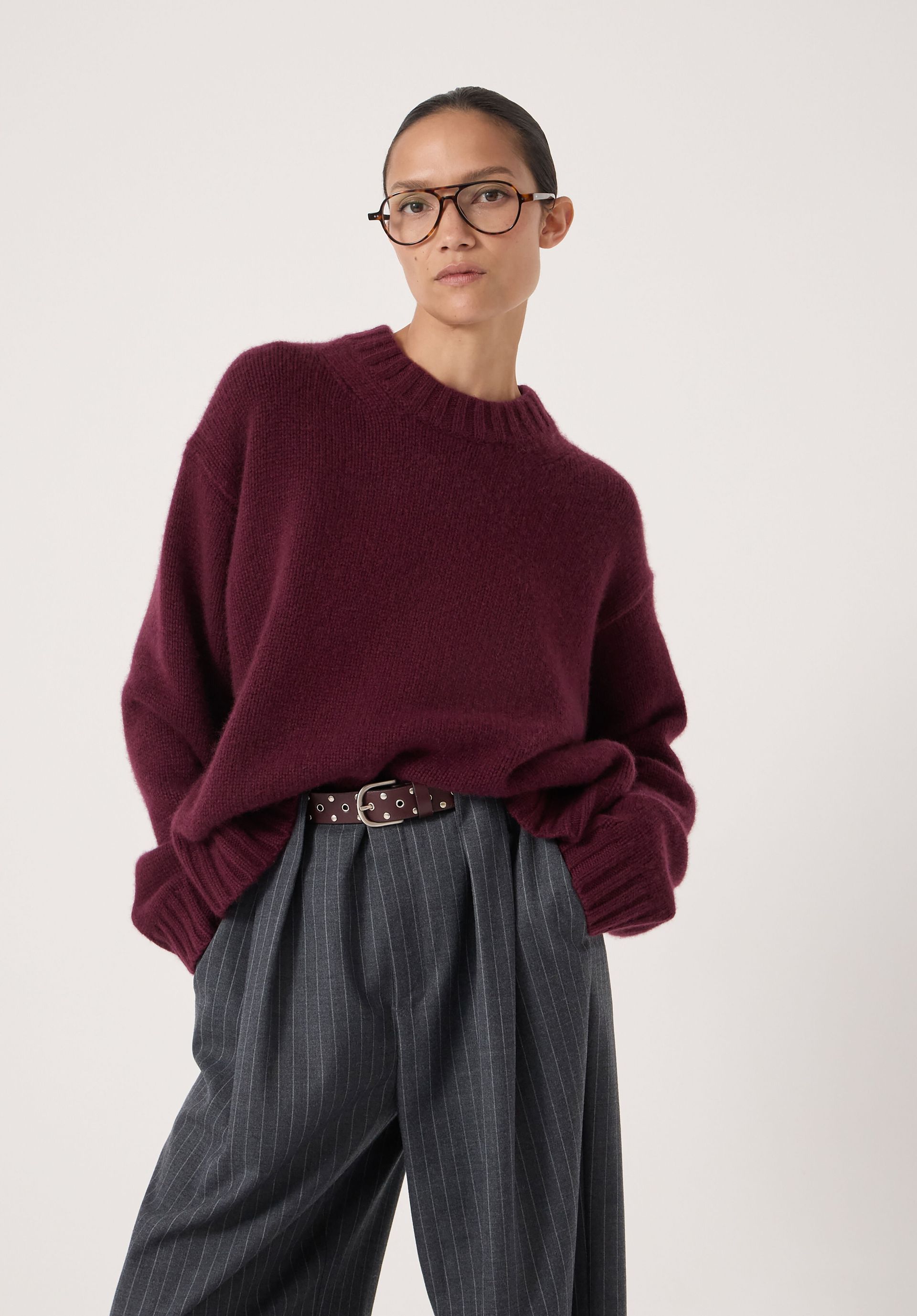 Cora Relaxed Chunky Cashmere Crew Jumper
