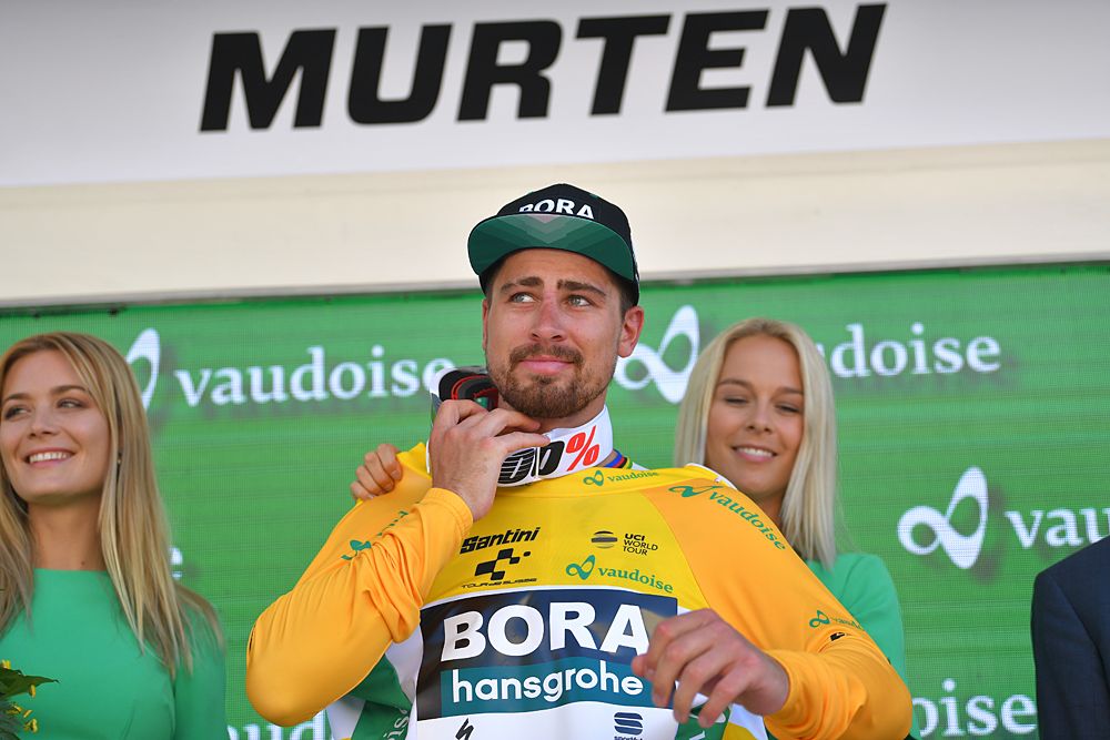 Peter Sagan (Bora-Hansgrohe) wins stage 3 at the Tour de Suisse, takes overall lead