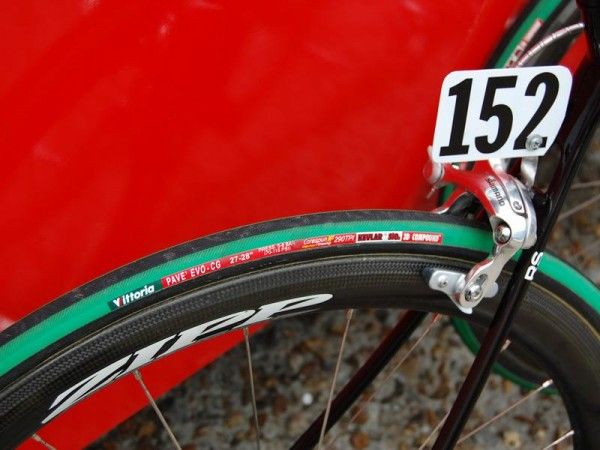 TestTeam riders used Vittoria Pav&eacute; EVO-CG tubulars.