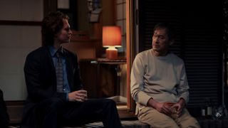 Ansel Elgort and Ken Watanabe in Tokyo Vice