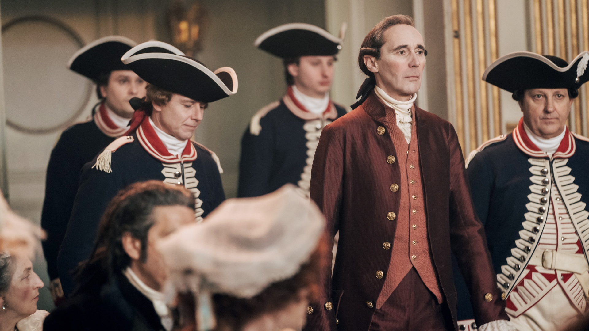 Vergennes stands with the guards in Marie Antoinette