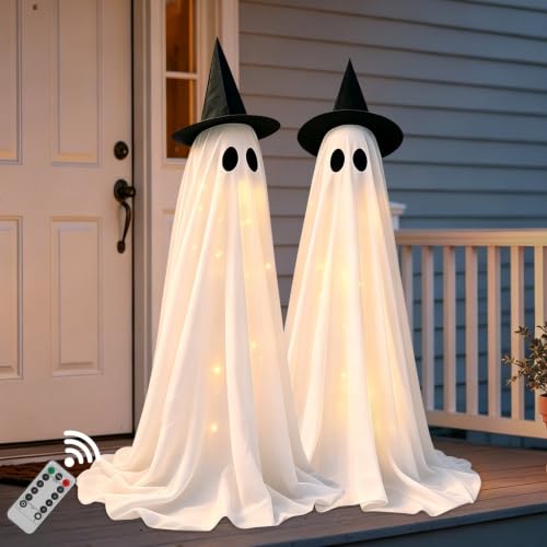 Dazonge 2pack Halloween Ghost Decorations Outdoor With Remote Lights