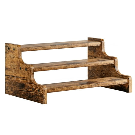 Klm 3-Tier Wood Step Shelf Spice Rack and Organizer
