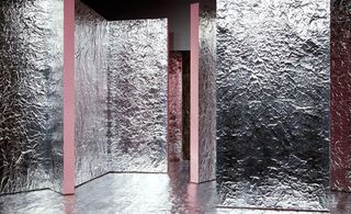 Silver foiled wall panels