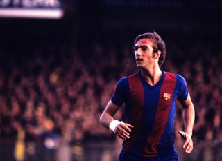 Johan Neeskens in action for Barcelona in the 1977/78 season.
