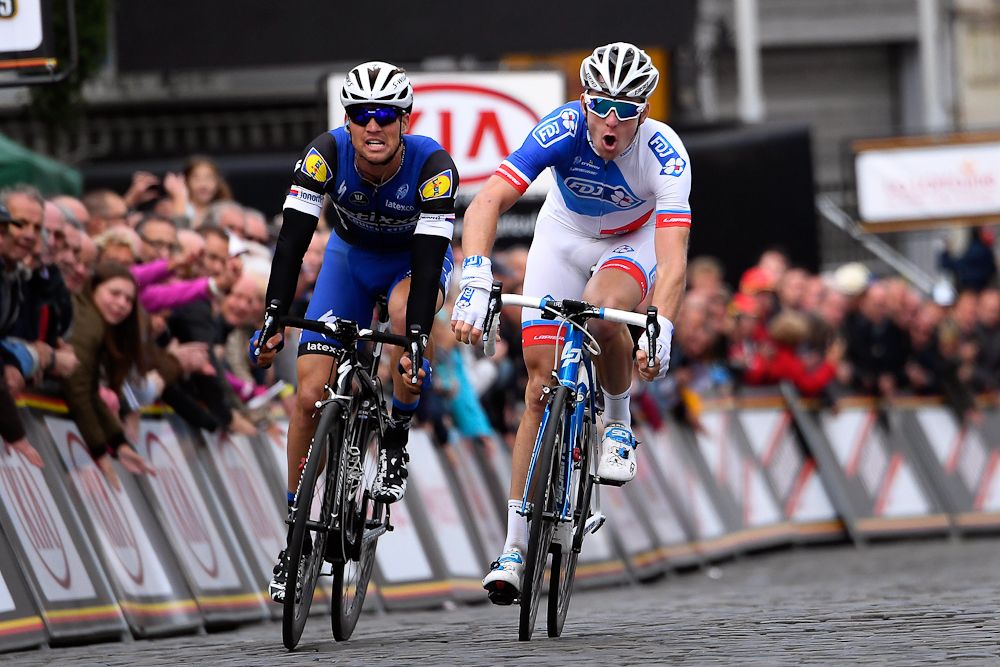 Arnaud Demare wins Binche-Chimay-Binche ahead of Zdenek Stybar.